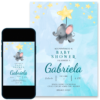 invitacion-baby-shower-niño-elefantito invitación digital para baby shower niño elefantito