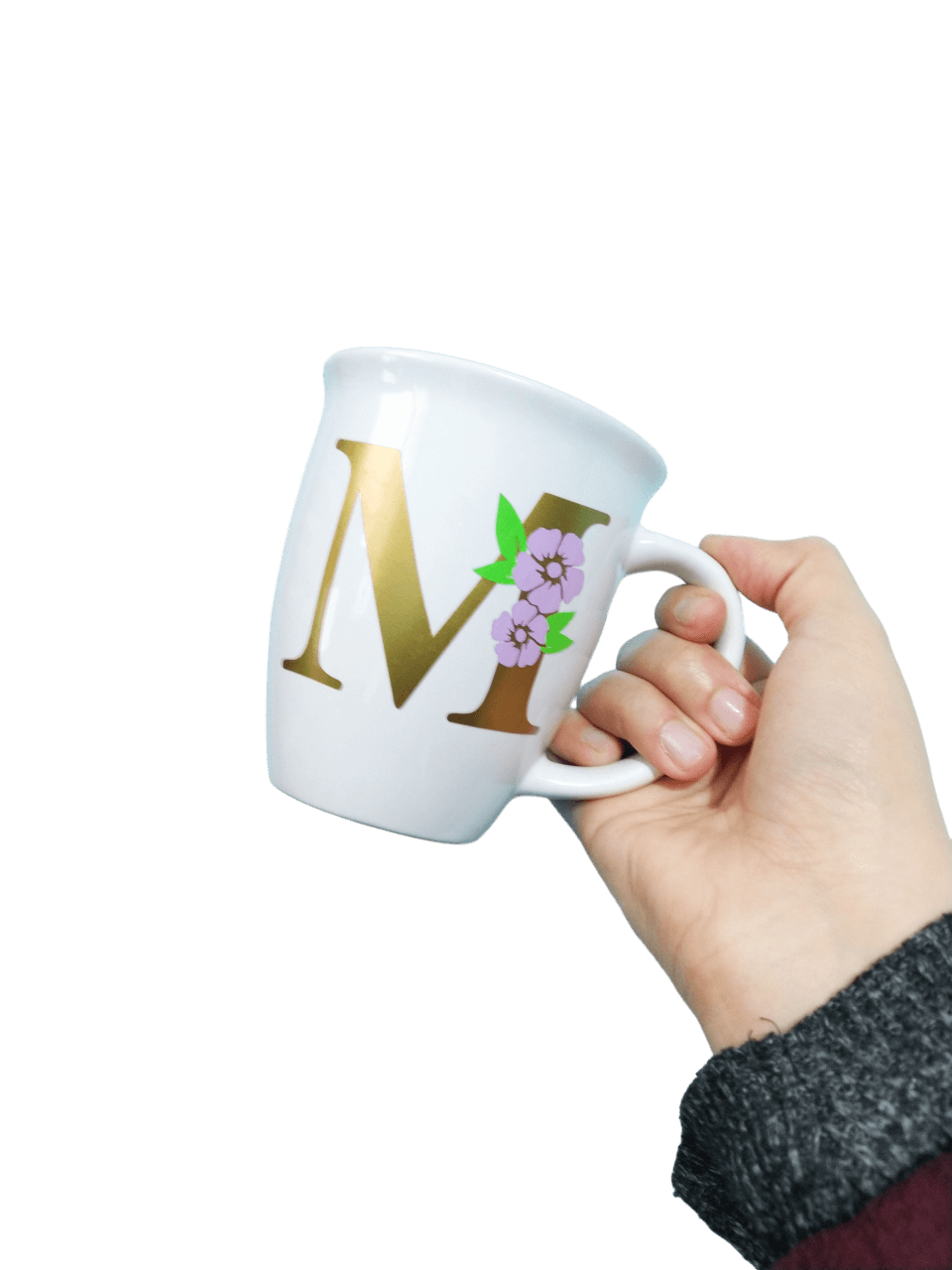 taza personalizada con inicial