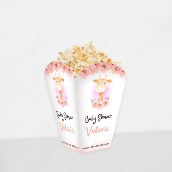 caja-de-palomitas-baby-shower-jirafita caja de palomitas para baby shower jirafita