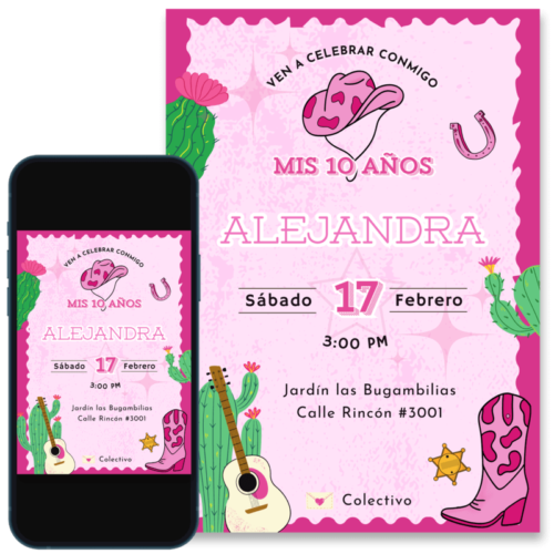 invitación digital vaquera