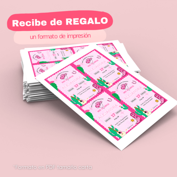 invitacion-digital-vaquera invitación digital vaquera, recibe de regalo un formato de impresión, el formato es en PDF tamaño carta